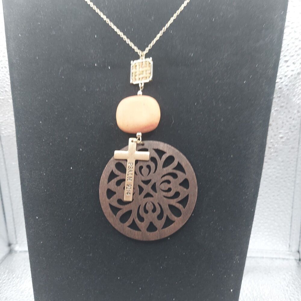 Rare Pendant Charm Necklace C 1946 Signed 30" Adjustable to 32"